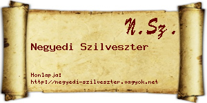 Negyedi Szilveszter névjegykártya